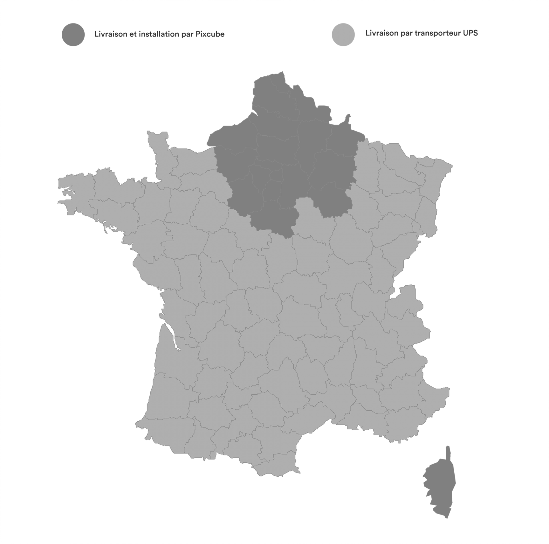 Zone de livraison du Pixcube